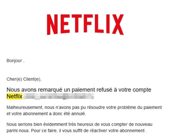 Spam Netflix