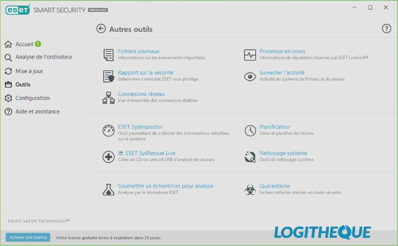 ESET Smart Security Premium outils de sécurité
