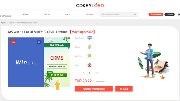 Un prix imbattable pour une licence Windows officielle